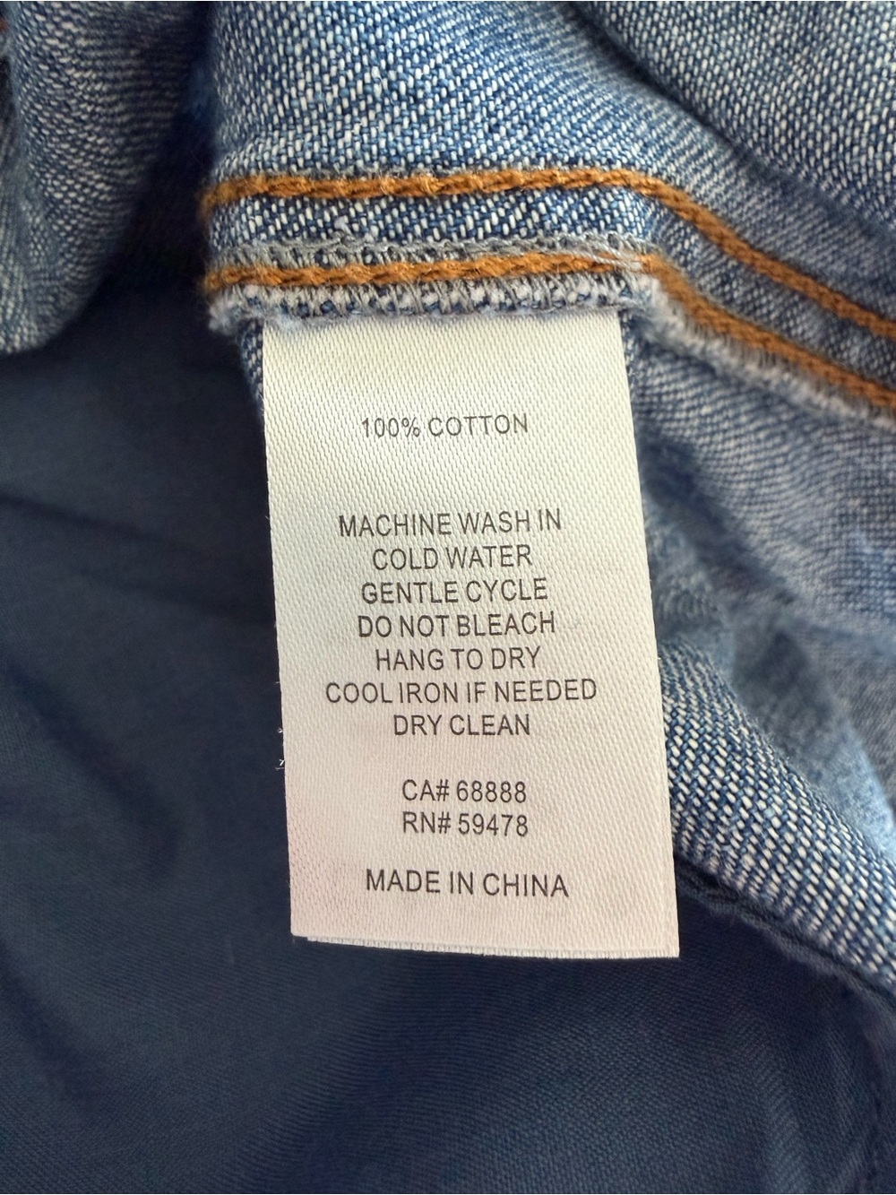 NWT House of Harlow 1960 Denim Button-Front Dress - Blue - Picture 6 of 6